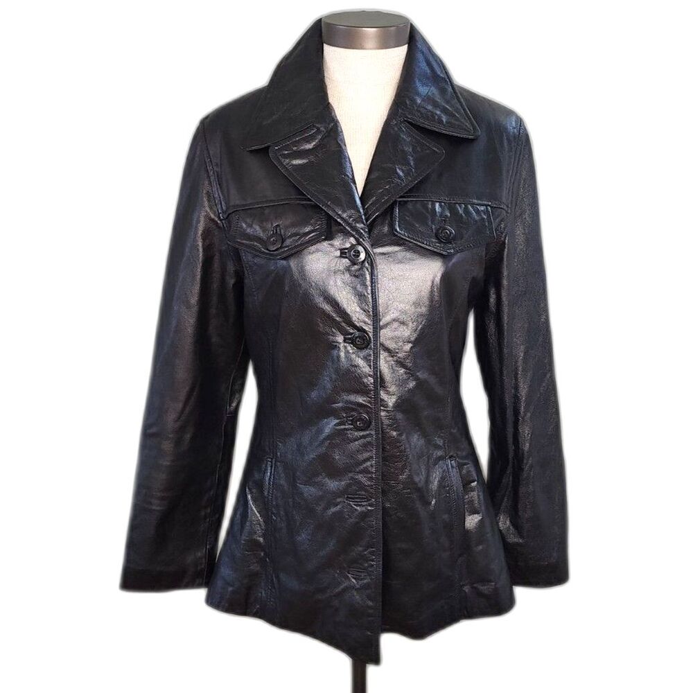 Vintage Wilsons Leather Maxima Black Leather Jacket Size M
